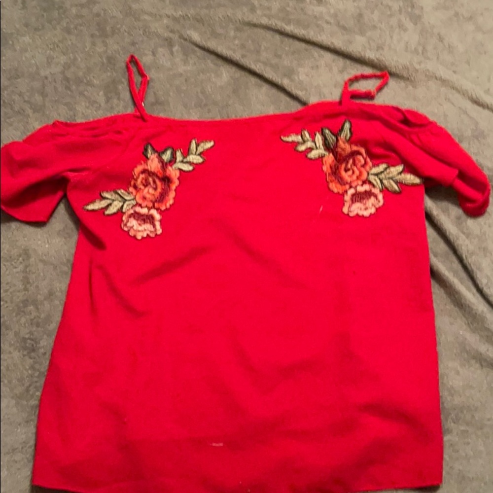 red blouse
